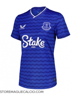Everton Maglia Gara Casa Repliche 2025-26 Donna Maniche Corte